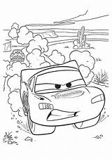 Mcqueen Lightning Coloring Pages Cars Print Disney sketch template