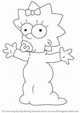 Maggie Simpsons Marge Disegno Animés Personaggi Shack Personnages Dessiner Drawingtutorials101 sketch template