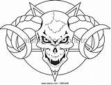 Horns Devils sketch template