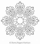 Medallion Celtic Snowflake Quilting Designs Intelligentquilting Mandala Coloring Digital Pages Pattern Patterns Harrison Sherry Rogers sketch template