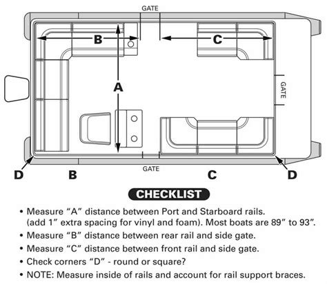 checklist  measuring pontoon furniture pontoon pontoon boat parts boat
