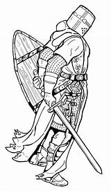 Knight Templar Knights Drawing Medieval Inked Drawings Character Deviantart Need Getdrawings sketch template