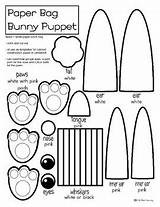 Bunny Bag Puppet Paper Template Coloring Easter Craft Crafts Rabbit Templates Kids Teacherspayteachers Puppets Bags Kindergarten Pdf Subject Choose Board sketch template