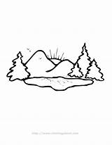 Mountain Montagne Coloriages sketch template