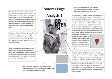 coursework blog contents pages analysis