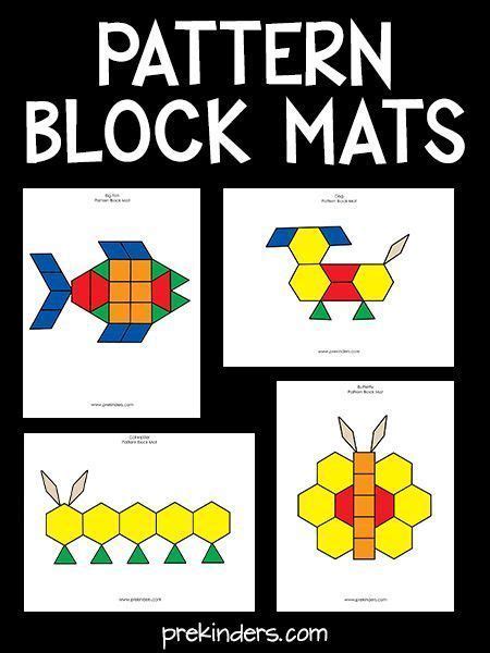 pattern block mats prekinders preschool patterns pattern blocks
