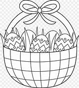 Easter Coloring Basket Pages Egg Clip Bunny Printable Colouring Drawing Book Ausmalbild Baskets Paper Line Kids Adult Sheets Spring Save sketch template
