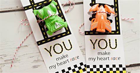 housewife eclectic    heart race  printable car valentine