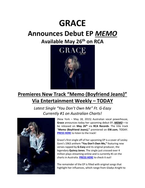 grace ep press releasemay   final