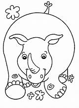 Coloring Rhino Pages Popular sketch template