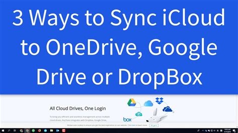 ways  sync icloud  onedrive google drive  dropbox youtube