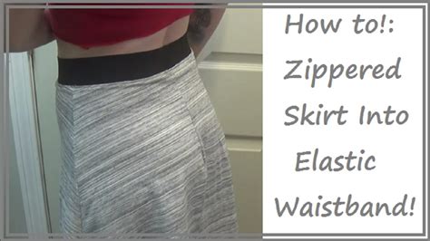 Tutorial Zippered Skirt To Elastic Waistband Sewing