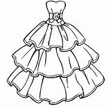 Coloring Dress Pages Wedding Printable Dresses Girls Gown Barbie Ball Educativeprintable Kids Fashion Two Sheets Cute Light Popular sketch template