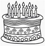 Cake Coloring Birthday Colouring Printable Pages Colour Drawing Clipart Cliparts Kids Happy Clip Print Sheets Cakes Candles Wallpaper Library Books sketch template
