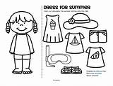 Clothes Summer Boy Girl Dress Kidsparkz Preschool Printables Coloring Activities Preschoolers Cut Paste Color Kindergarten Pages Printable Kids Theme Paper sketch template