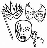 Gras Mardi Mask Coloring Pages Types Different Awesome Drawings Color Clip Cartoon Sheet Print sketch template