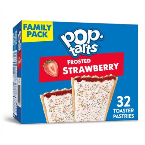 pop tarts breakfast frosted strawberry toaster pastries 2 pk 16 ct