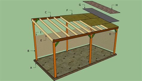 build attached lean  carport plans  plans