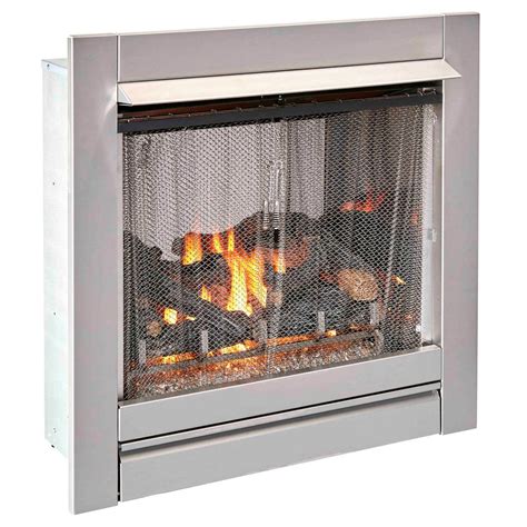 Duluth Forge 32 In Vent Free Stainless Outdoor Gas Fireplace Insert