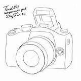 Drawing Dslr Drawings Camera Paintingvalley Draw Cute sketch template