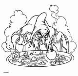 Coloring Witch Pages Evil Getcolorings Adults sketch template