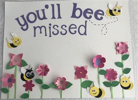 youll bee missed card farewell cards good luck cards unique
