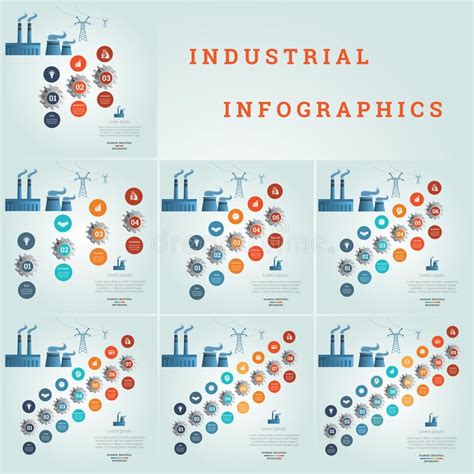 industrial infographics chart stock vector illustration