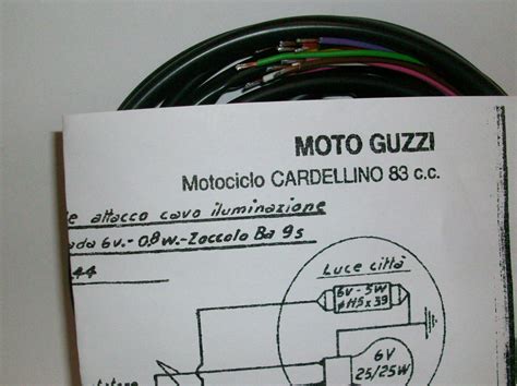 electric wiring moto guzzi cardellino  electrical system electrical scheme ebay