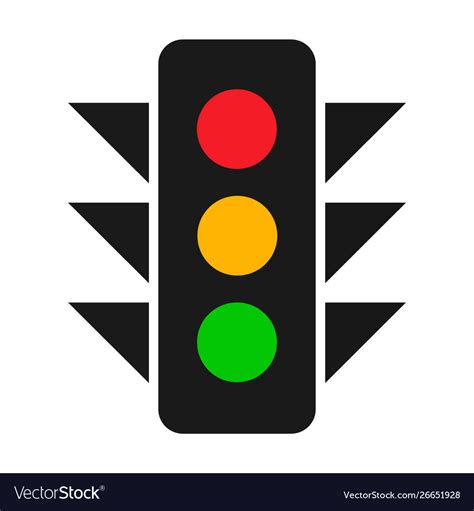 traffic light logo graphic design template vector image
