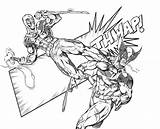Deadpool Coloring Wolverine Vs Pages Rocks Comic sketch template