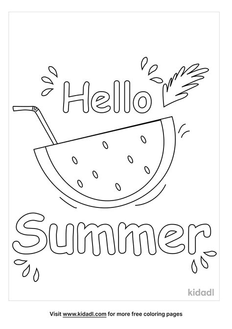 coloring worksheets  kindergarten summer  coloring pages