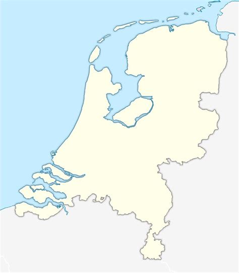 Free Vector Blank Map Of Netherlands