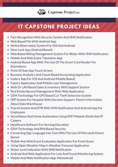 technology capstone topics