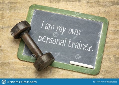 personal trainer stock image image  sign chalkboard