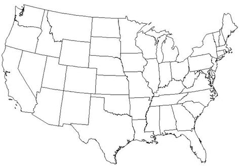 printable blank map  united states elearningart printable map