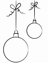 Christmas Balls Coloring Drawing Pages Printable sketch template