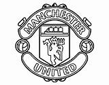 Manchester United Coloring Fc Crest Colorear Coloringcrew Soccer Crests sketch template