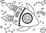 Astronaut Astronauts Verbnow Rocket sketch template