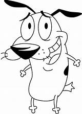 Courage Cowardly Dog Coloring Drawing Pages Cartoon Draw Drawings Tattoo Outline Smile Cartoons Printable Easy Clipart Da Eye 90s Evil sketch template