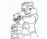 Alvin Chipmunks Coloring Drawings Pages Cartoon Printable Drawing Character Clipart Popular Coloringhome Getdrawings Library sketch template