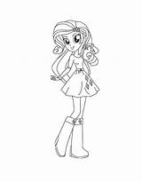 Coloring Pages Girls Girl Pony Little Equestria Rarity Getcolorings Color Getdrawings sketch template