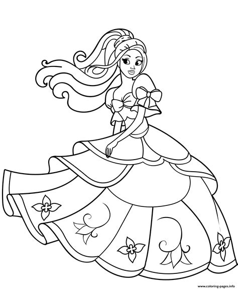 elegant images barbie    dancing princesses coloring pages