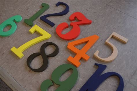 wood numbers painted numbers wooden numbers number cut  etsy