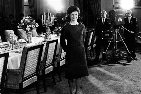 jacqueline kennedy   television programme showing viewers  guided    white