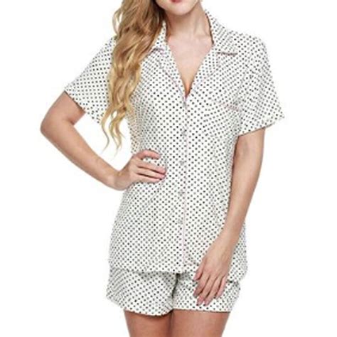 lioraitiin womens summer pajamas set short sleeve button  nightwear soft lounge sleepwear