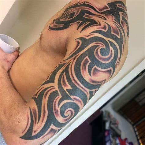 Tribal Tattoo Arm Sleeves 40 Polynesian Sleeve Tattoo Designs For Men