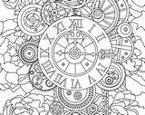 Coloring Pages Steampunk Adult Printable Decoration Amazing Getdrawings Clock Book Getcolorings Adults Designs Sheets sketch template