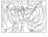 Moses Sea Coloring Red Pages Color Printable Getcolorings Getdrawings sketch template