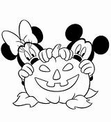 Halloween Pages Disney Coloring Mickey Mouse Printable Minnie Larger Version Click sketch template