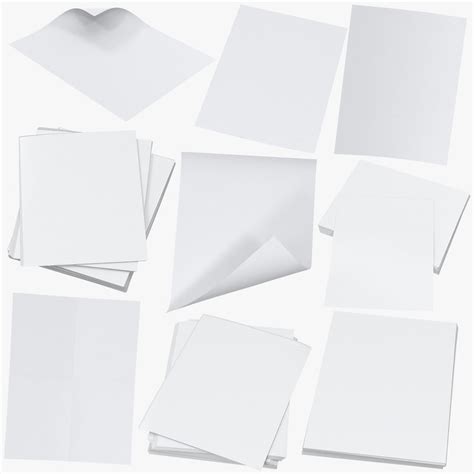 single paper sheets small model turbosquid